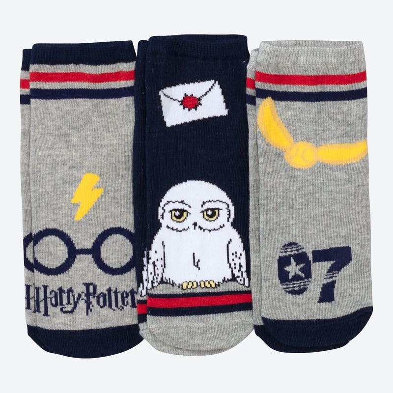 Harry Potter Kinder-Sneaker-Socken, 3er-Pack