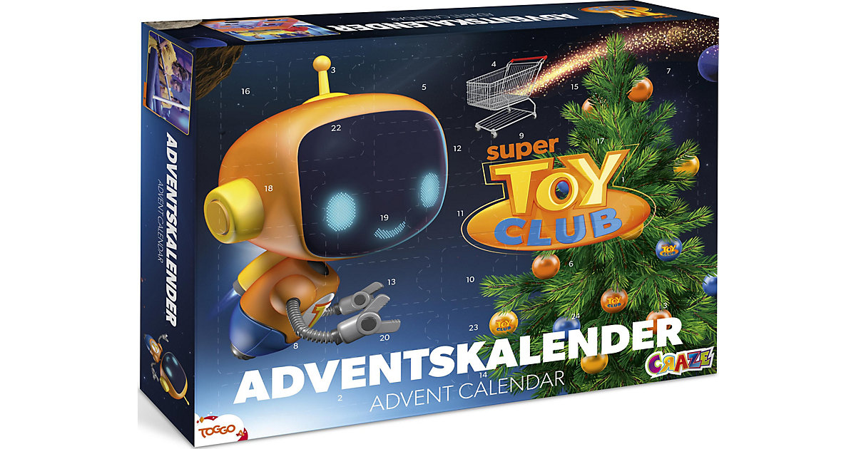 Adventskalender Super Toy Club 41 x 32,5 x 6,2cm blau
